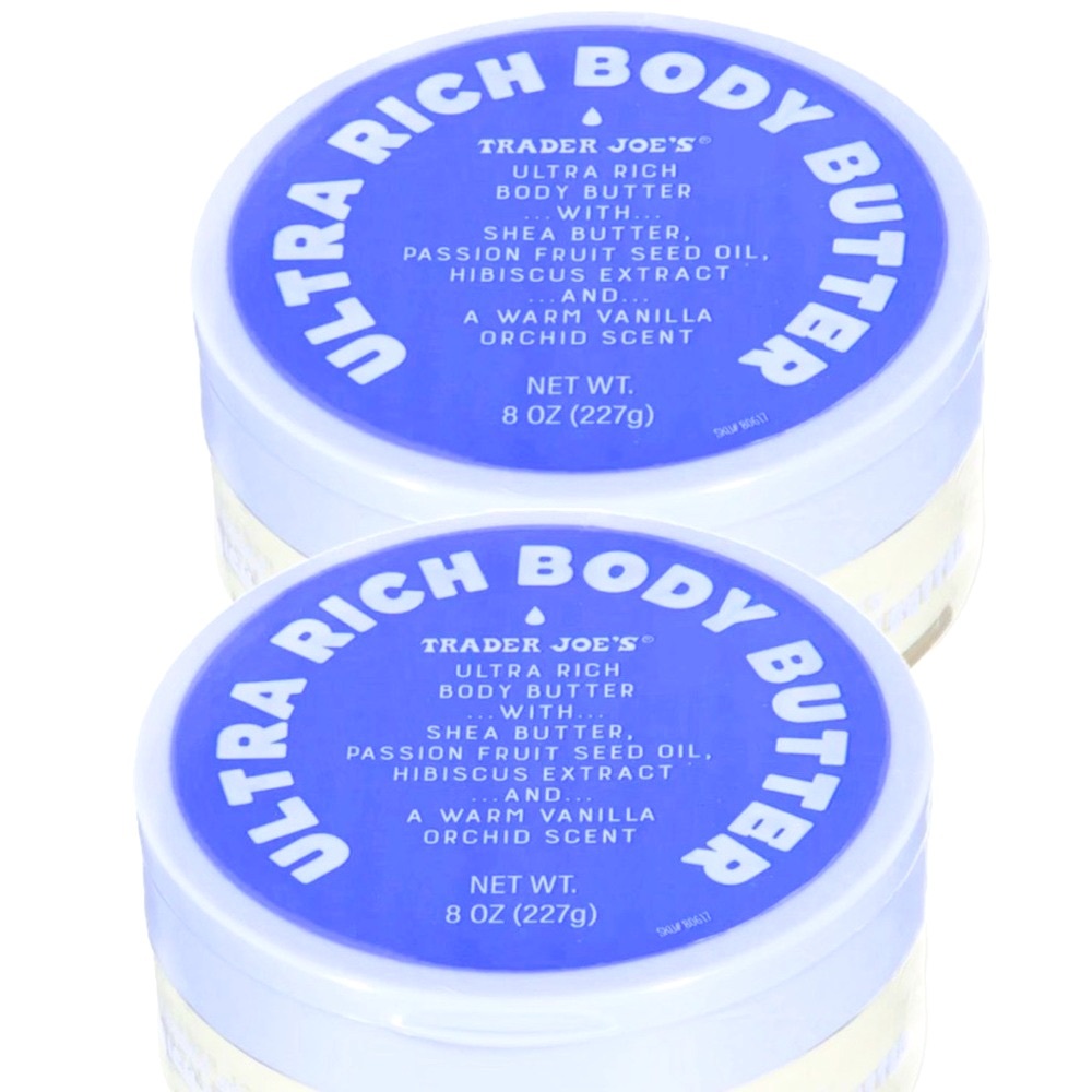 2X Trader Joe's Ultra Rich Body Butter Vanilla/Orchid Scent 8oz-Limited (2 Pack)